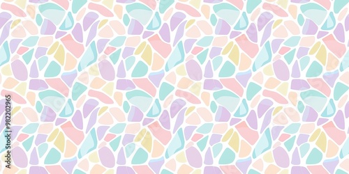 Wallpaper Mural Soft abstract pastel pattern with gentle geometric shapes. seamless background pattern Torontodigital.ca