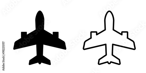 Airplane icon. Plane icon set.
