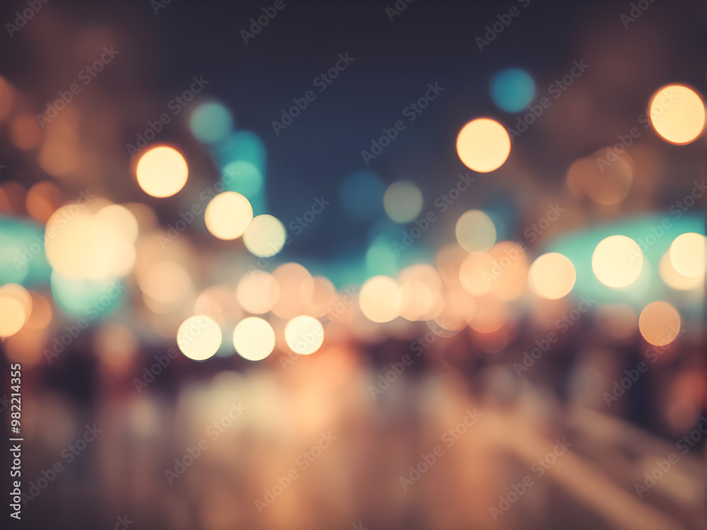 Artistic style - Defocused urban abstract texture bokeh city lights in the background with blurring lights for your design, vintage or retro color toned Artistic style - Defocused urban abstract texture bokeh city lights in the background with blurring lights for your design, vintage or retro color toned