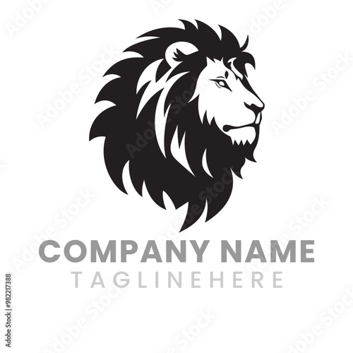 illustration of a fearless lion