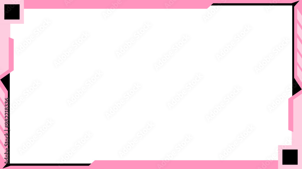 Obraz premium pink twitch overlay cam panel