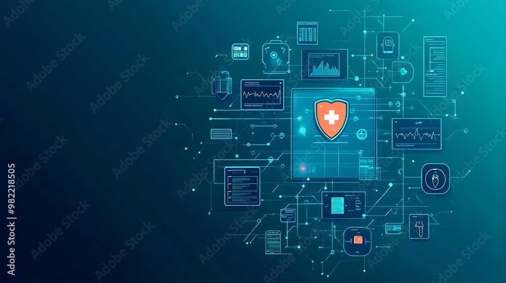 Digital Healthcare Protection Shield with Circuit Board Digital Healthcare Protection Shield with Circuit Board