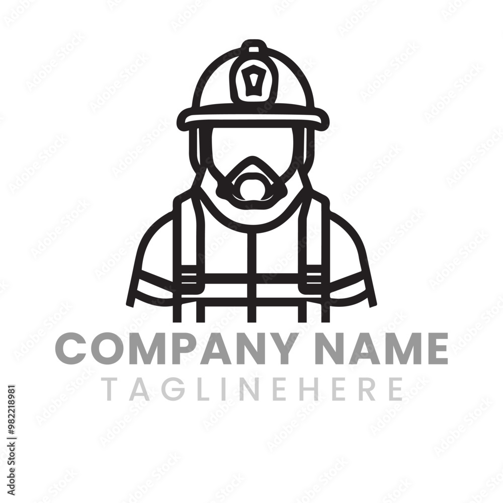 Illustration of a firefighter Illustration of a firefighter