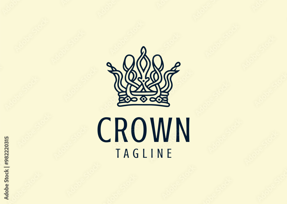 Vector illustration of Crown Logo Design Vector illustration of Crown Logo Design