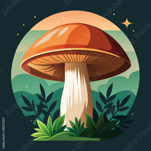 vector illustration of mushroom