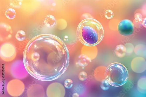 Bubble texture background vector illustration, round and spherical air-filled surface.. Beautiful simple AI generated image