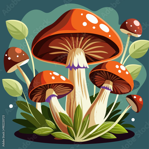 vector illustration of mushroom
