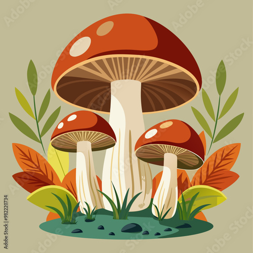 vector illustration of mushroom