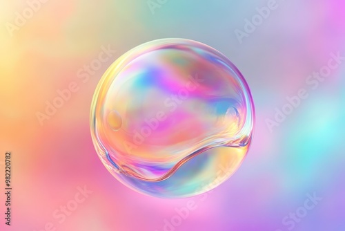 multi-colored soap bubbles Generative AI. Beautiful simple AI generated image