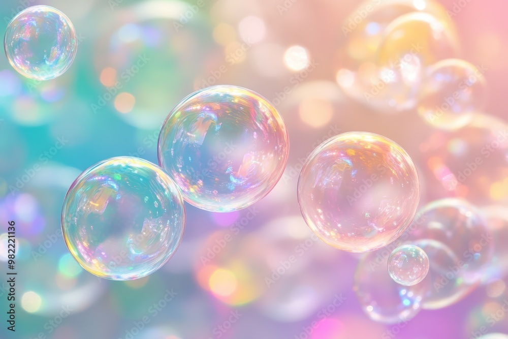 multi-colored soap bubbles Generative AI. Beautiful simple AI generated image multi-colored soap bubbles Generative AI. Beautiful simple AI generated image