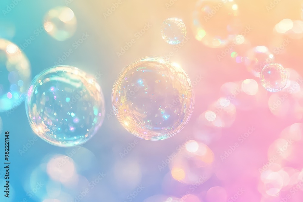 multi-colored soap bubbles Generative AI. Beautiful simple AI generated image multi-colored soap bubbles Generative AI. Beautiful simple AI generated image