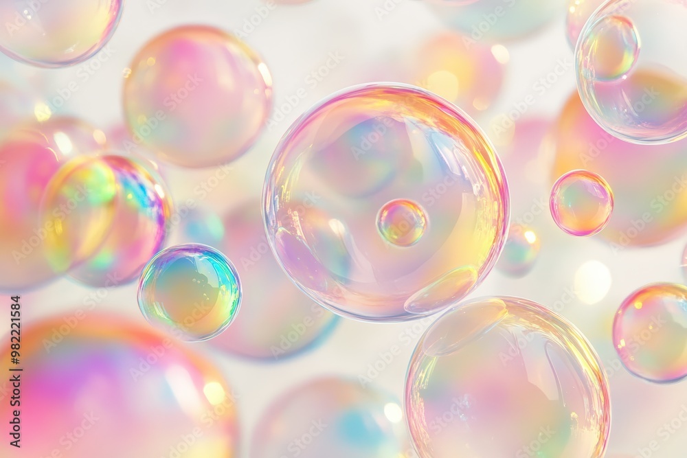 multi-colored soap bubbles Generative AI. Beautiful simple AI generated image multi-colored soap bubbles Generative AI. Beautiful simple AI generated image