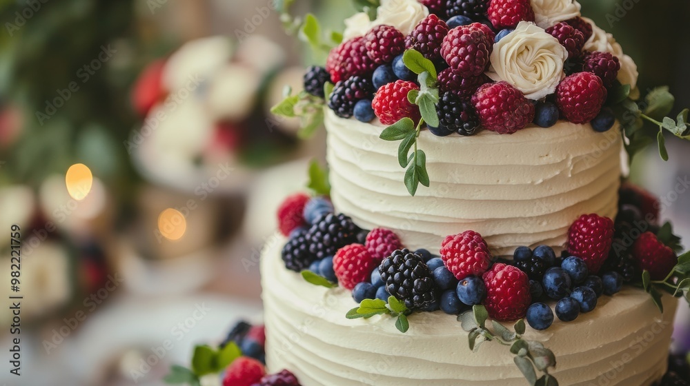 rustic wedding cake decorated with berries and greenery for a charming organic concept perfect for a rustic-themed wedding celebration rustic wedding cake decorated with berries and greenery for a charming organic concept perfect for a rustic-themed wedding celebration