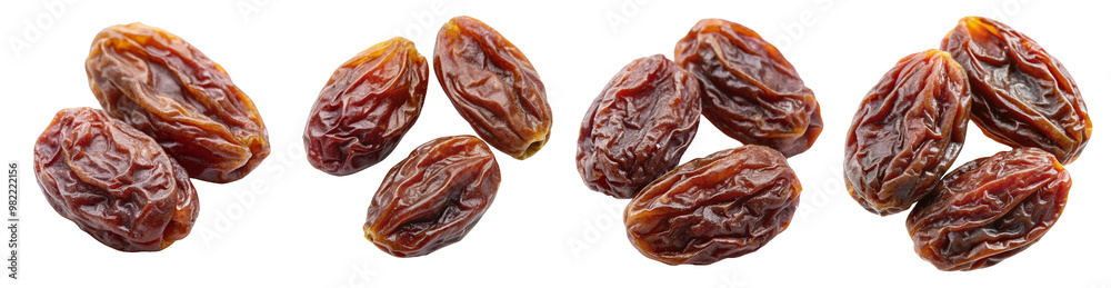 Closeup of Golden Raisins with Wrinkled Texture on Transparent Background Closeup of Golden Raisins with Wrinkled Texture on Transparent Background