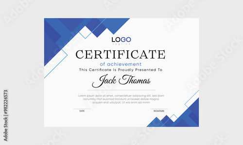 simple certificate design template. certificate vector. elegant certificate