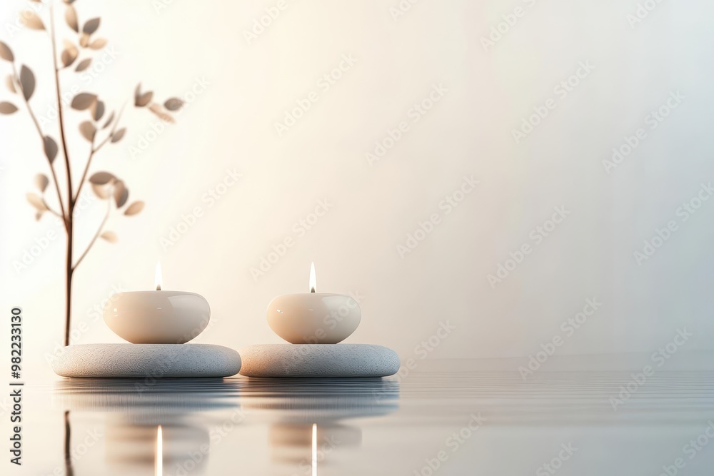 CG 3D low-angle perspective of a hydrating facial. Spa essentials with floral decor, free space for text. CG 3D low-angle perspective of a hydrating facial. Spa essentials with floral decor, free space for text.