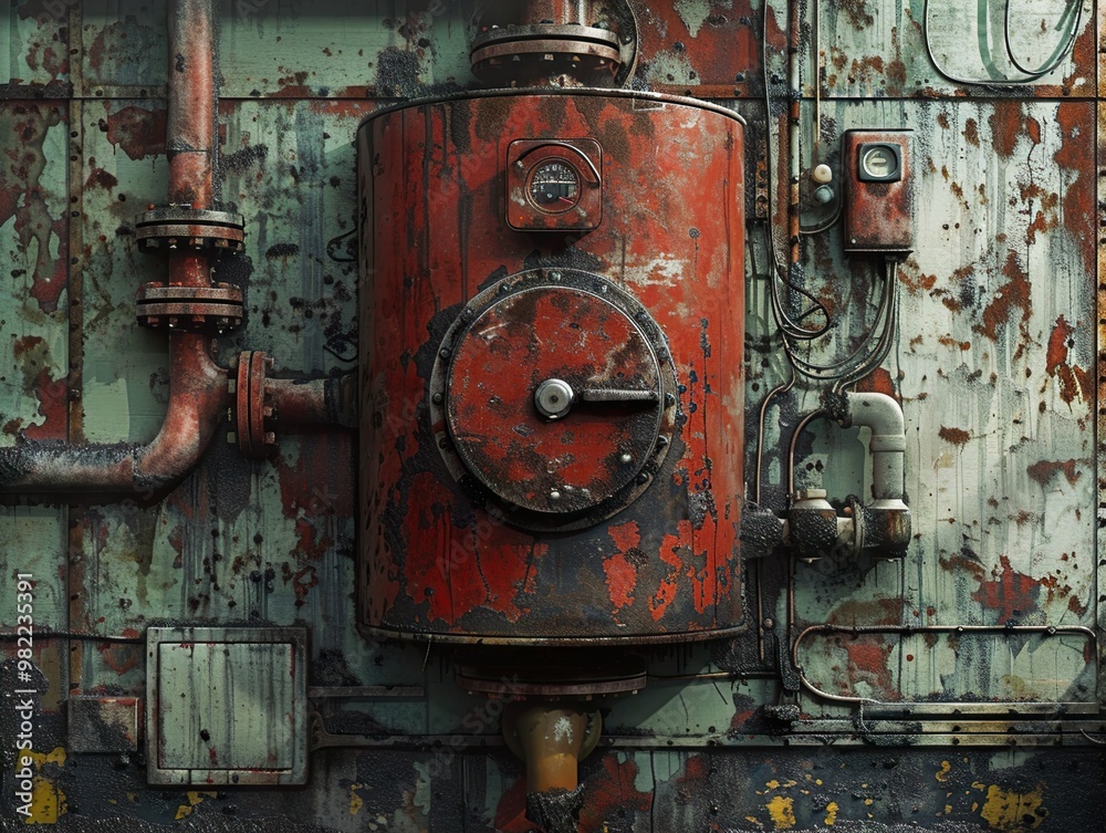 Rusty Industrial Machinery and Pipes Rusty Industrial Machinery and Pipes