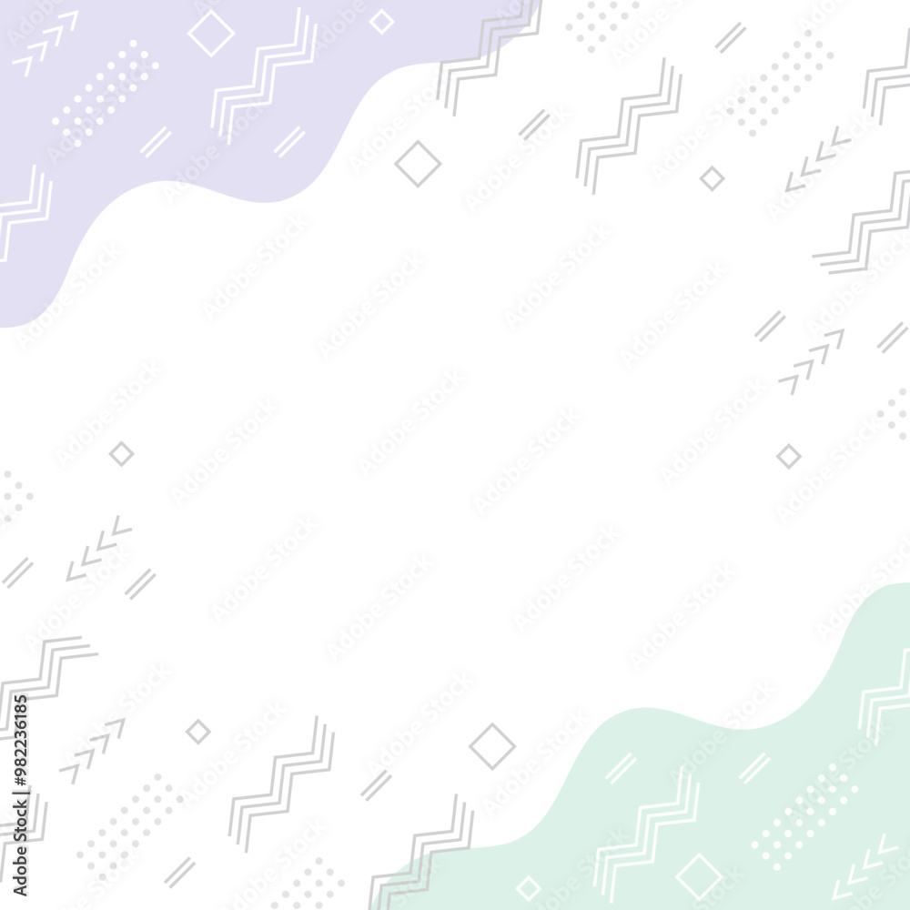 Obraz premium ジグザグ線の幾何学模様のスクエアフレーム