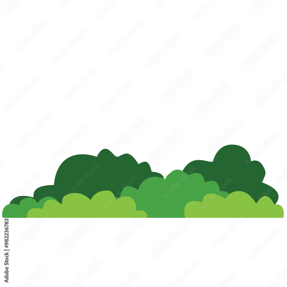 Green bush on white background. Vector illustration Green bush on white background. Vector illustration