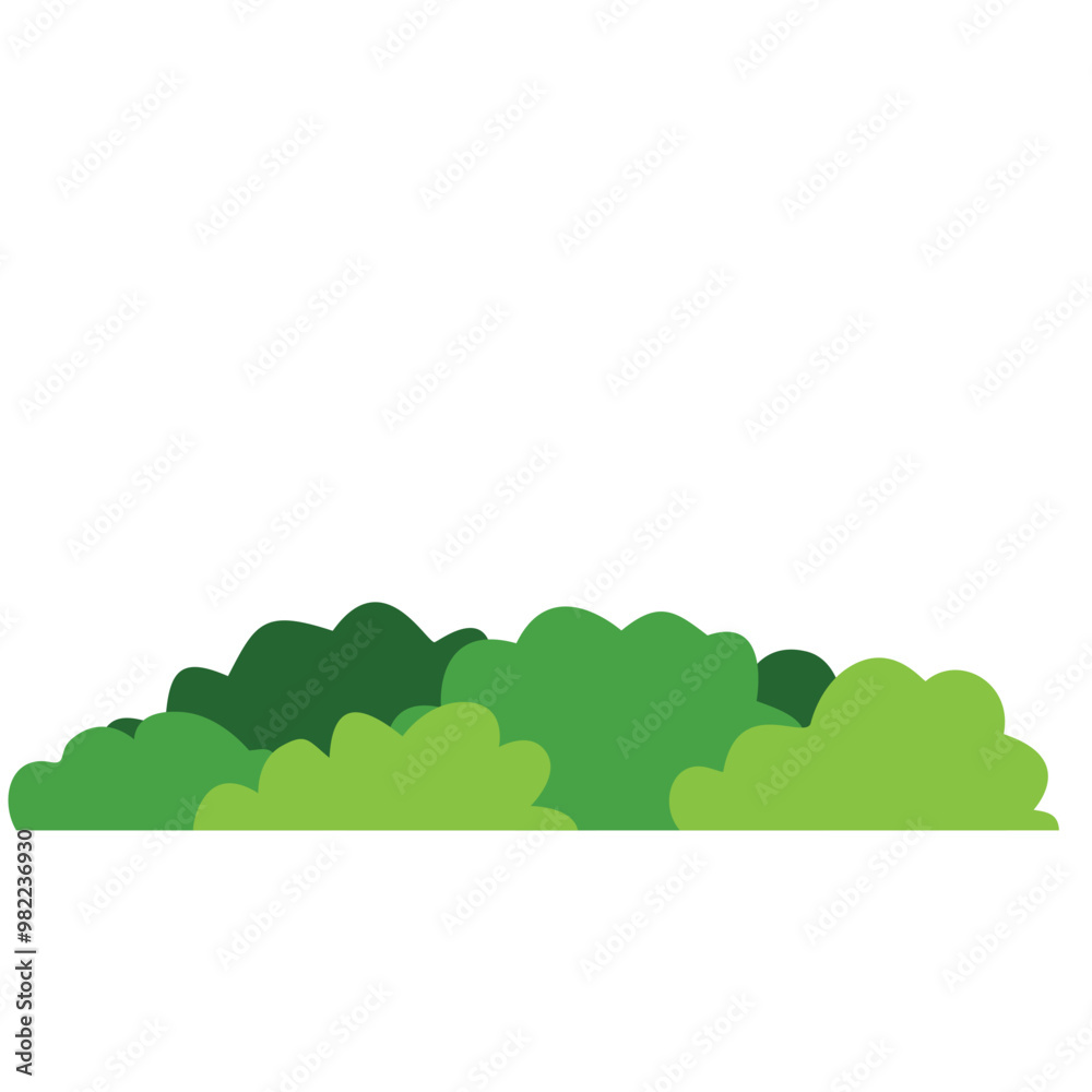 Green bush on white background. Vector illustration Green bush on white background. Vector illustration