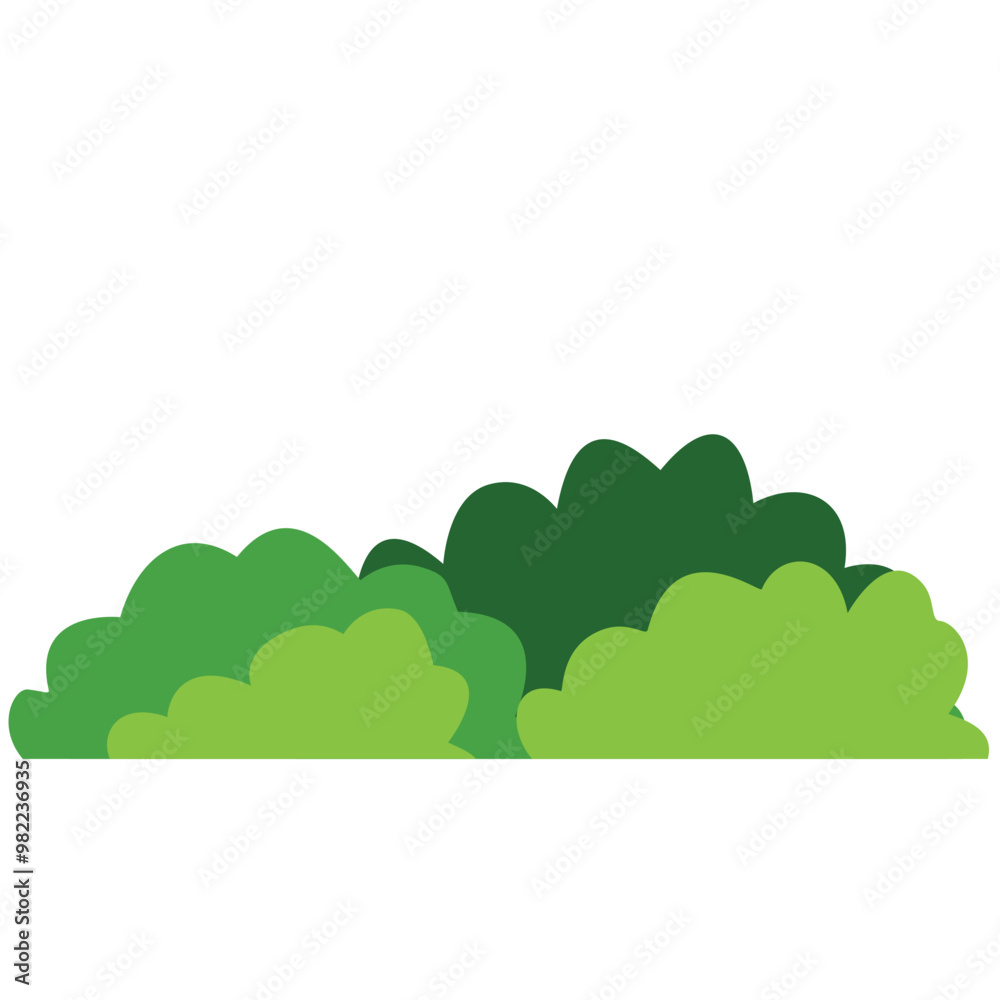 Green bush on white background. Vector illustration Green bush on white background. Vector illustration