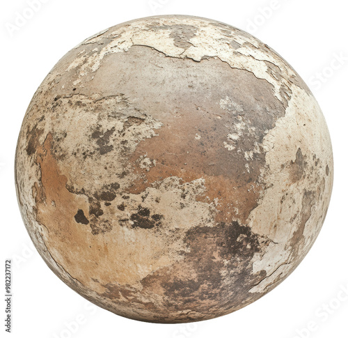 PNG Textured sphere in earthy tones photo