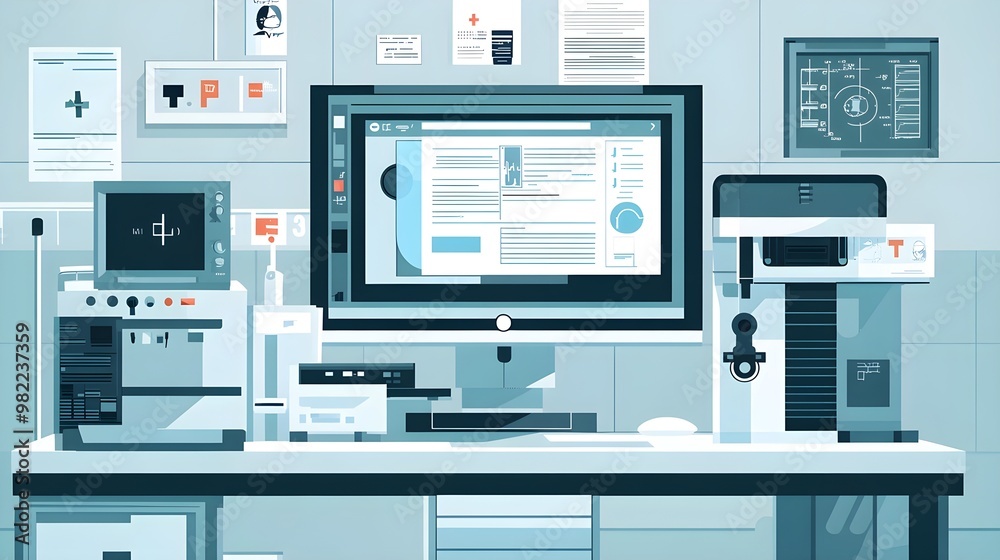 Modern Medical Equipment & Technology in a Hospital Room Modern Medical Equipment & Technology in a Hospital Room
