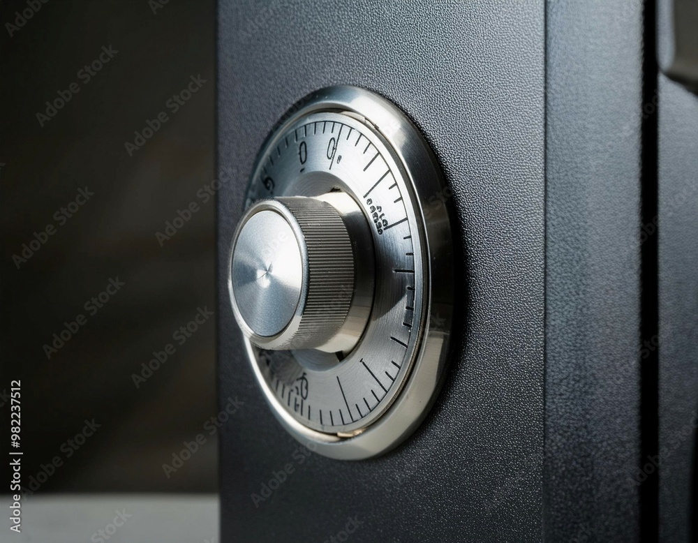Safe with a locking mechanism, representing security, protection, and safekeeping. Safe with a locking mechanism, representing security, protection, and safekeeping.