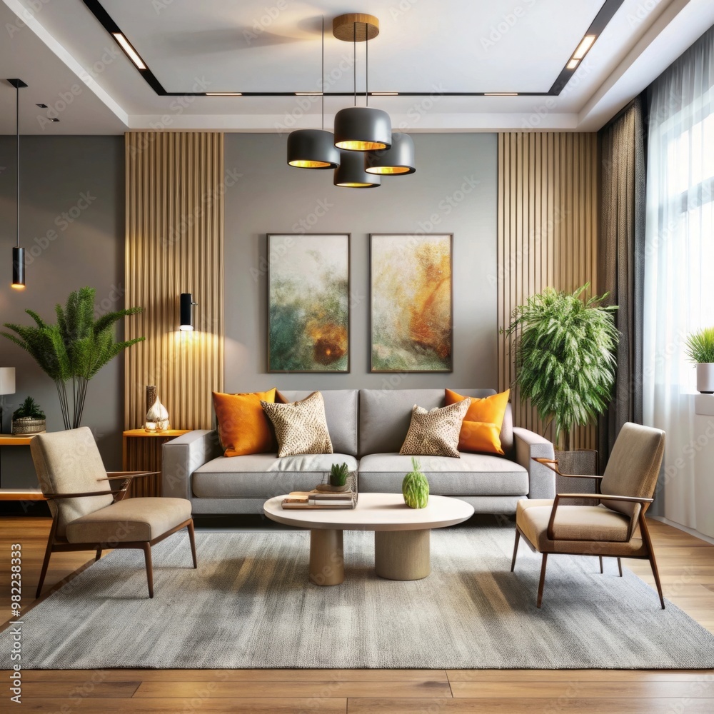 stunning minimalist living room with a beautiful interior design. stunning minimalist living room with a beautiful interior design.