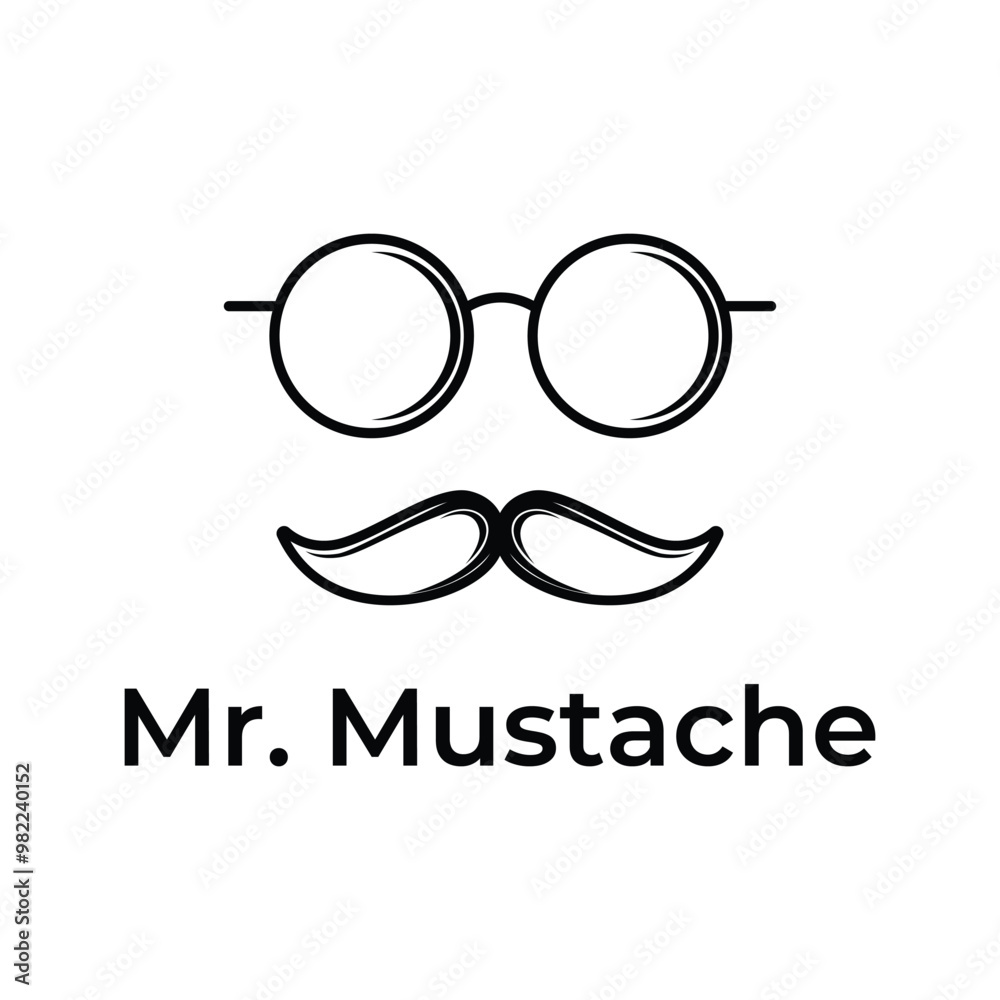 mustache glasses logo design concept idea mustache glasses logo design concept idea