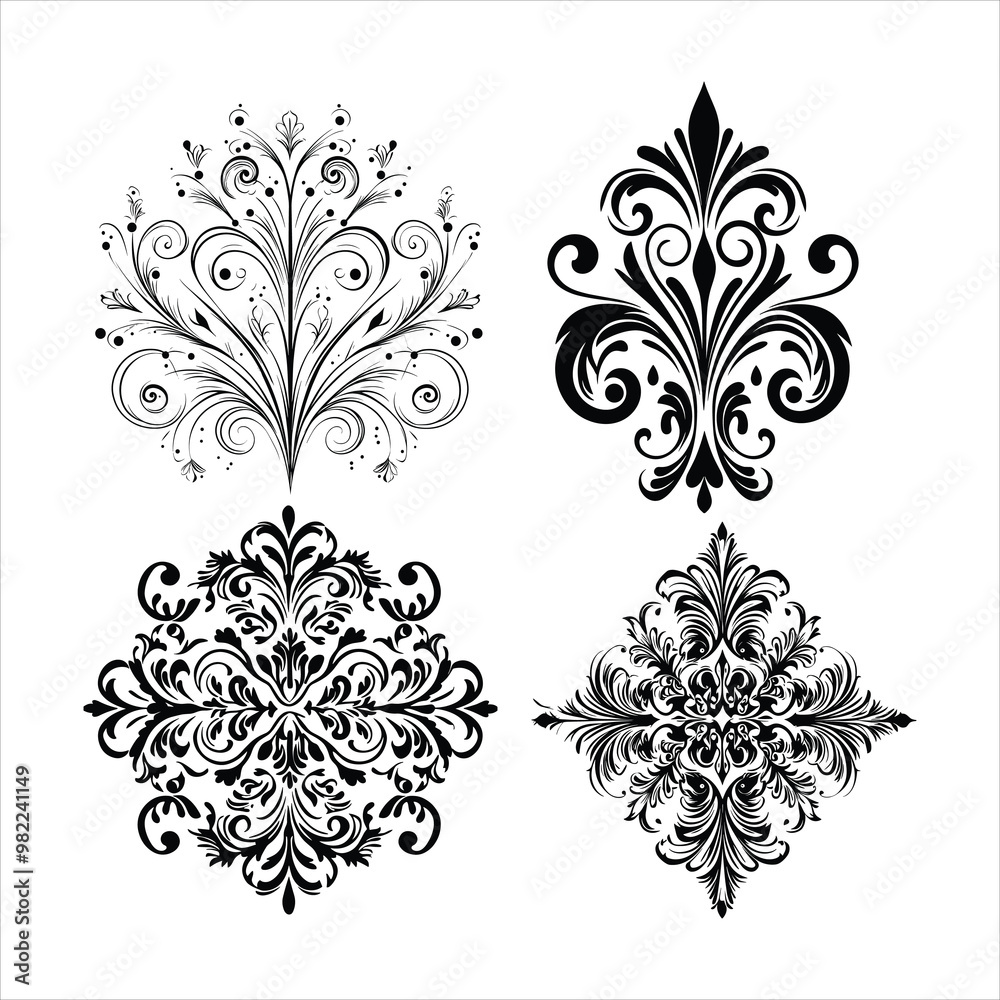 Black Vector Borders Decorative Black Vector Borders Decorative