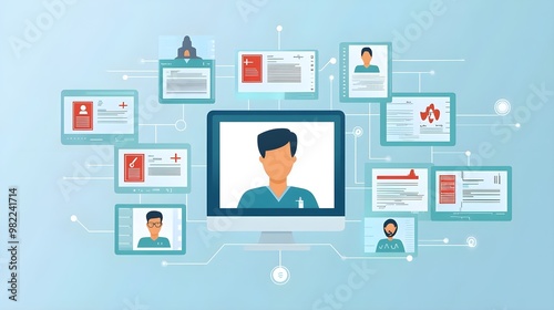 Telemedicine Concept, Online Healthcare, Doctor Consultation