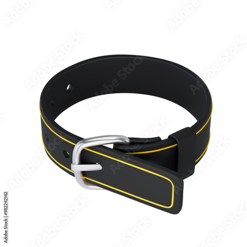 Rendering of lifting belt icons. Vector 3d illustration on isolated white background