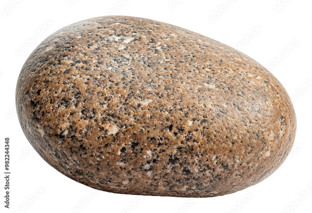 PNG Smooth brown stone resting on a white background PNG Smooth brown stone resting on a white background