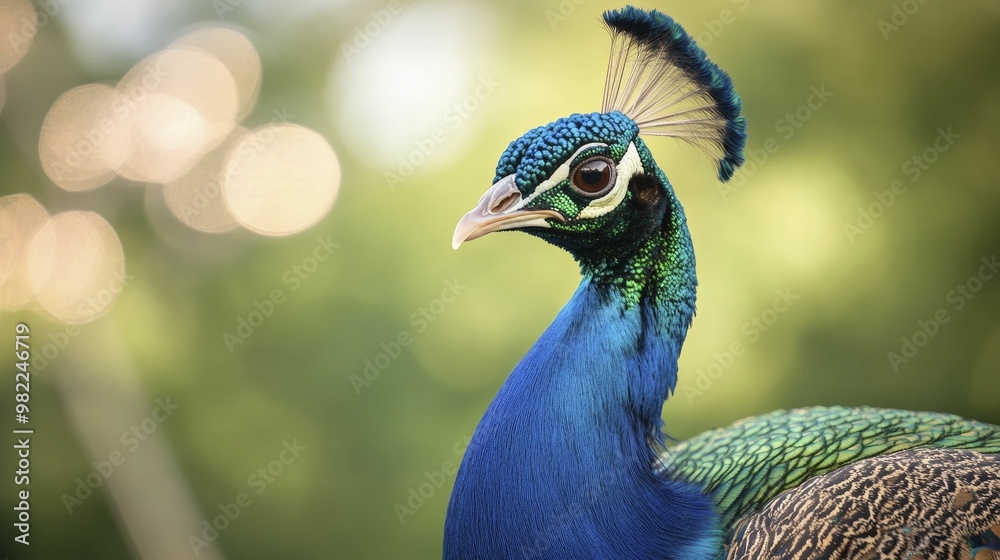 Vibrant Peacock Displaying Its Stunning, Colorful Plumage in a Natural Setting, Showcasing Natures Beauty and the Splendor of Avian Life Vibrant Peacock Displaying Its Stunning, Colorful Plumage in a Natural Setting, Showcasing Natures Beauty and the Splendor of Avian Life