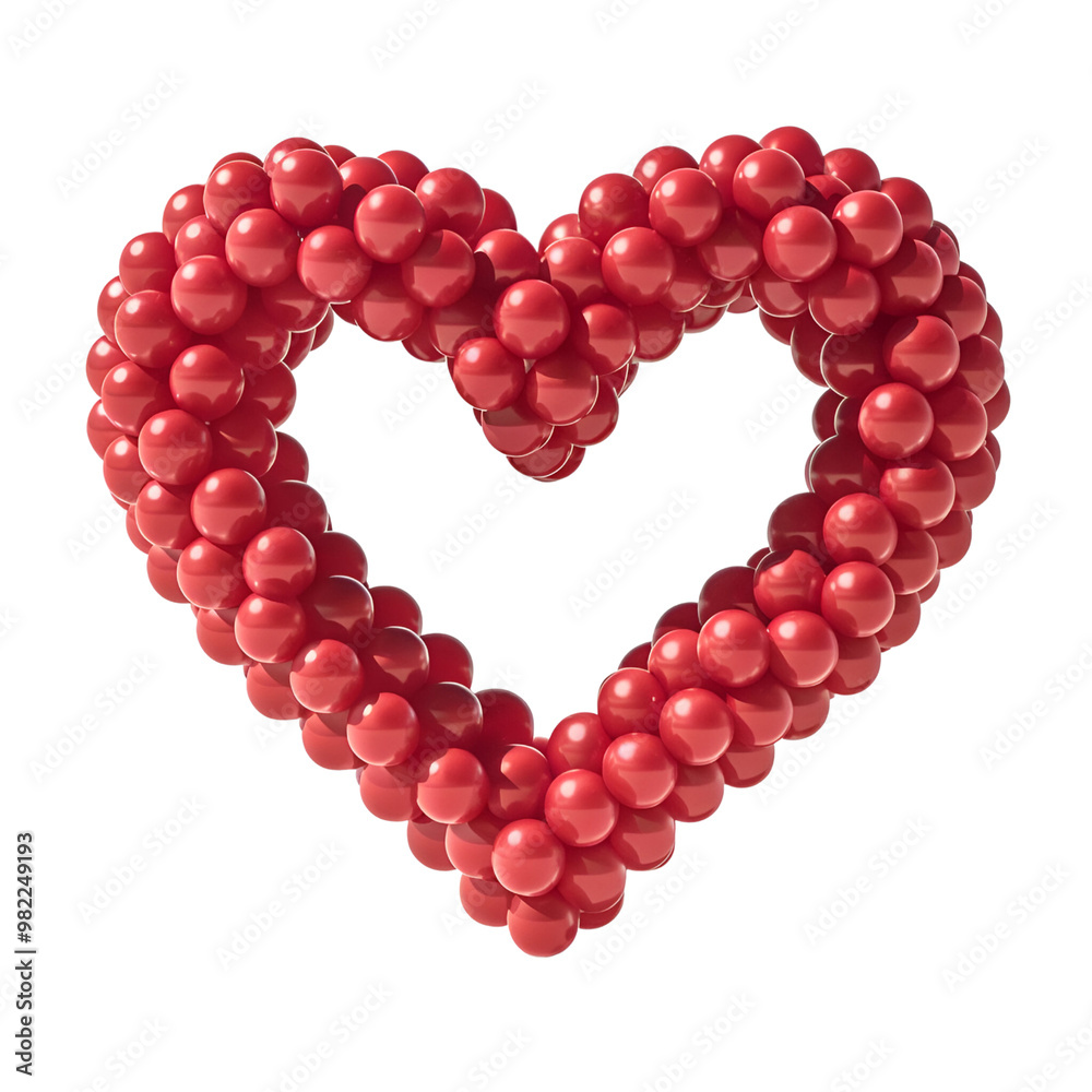 Red balloons heart shape illustration. Red balloons heart shape illustration.