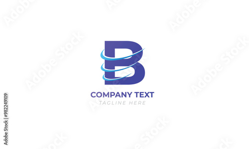 Free Download B Shaped network business blue Unique and Memorable Logo for business - GFXLoad
