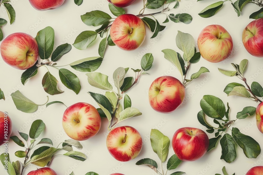 Fruit pattern. Seamless pattern of apple and leaves. Vintage botanical 3d illustration. Fruit pattern. Seamless pattern of apple and leaves. Vintage botanical 3d illustration.