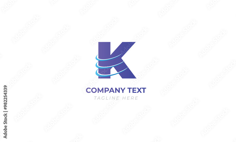 K Shaped wave a Unique and Memorable Logo for business K Shaped wave a Unique and Memorable Logo for business