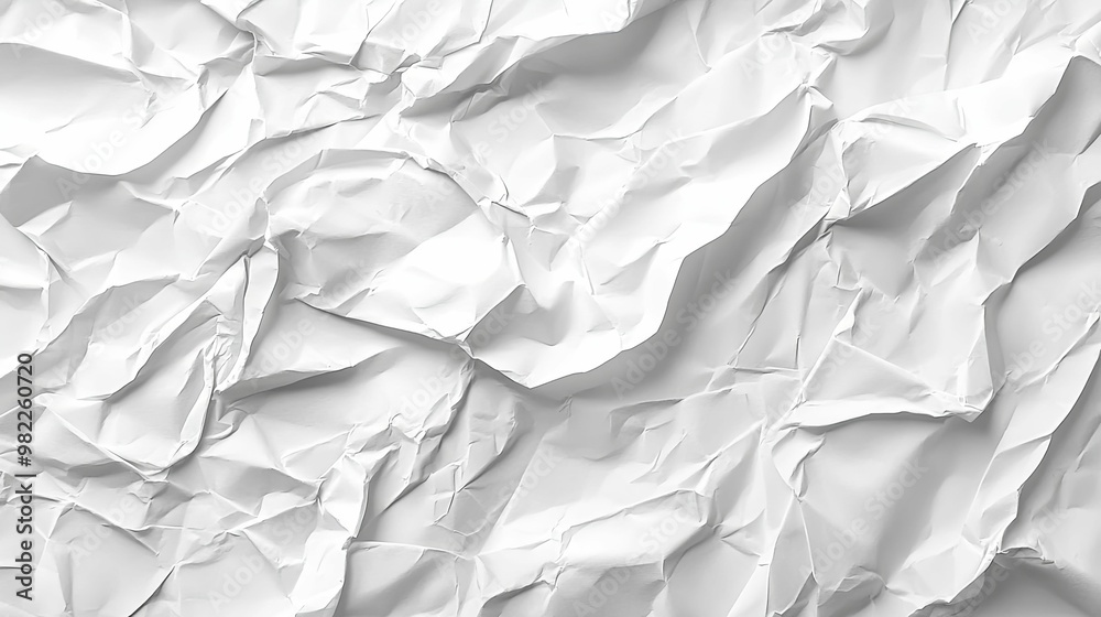 Obraz premium Crumpled White Paper Texture Background