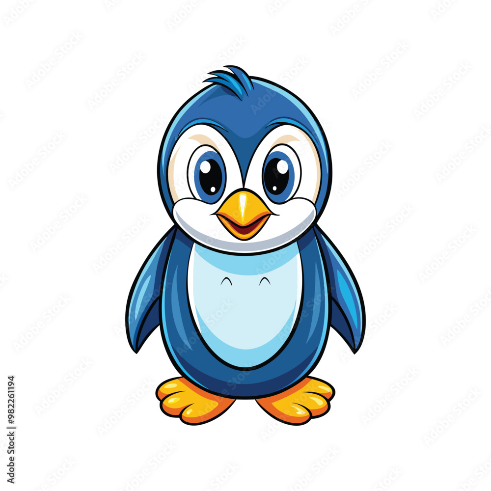 Obraz premium a cute penguin on vector illustration design