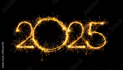 New Year 2025 design element