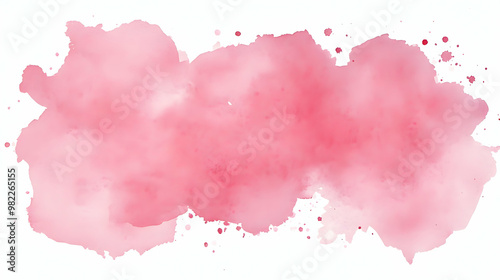 Abstract Watercolor Background with Pink Splashes and Soft Edges