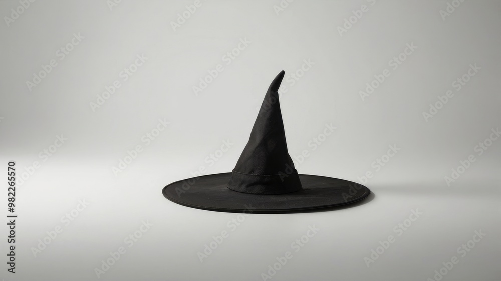 black witch hat on white background black witch hat on white background