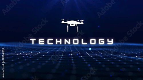 Futuristic Technology Background Animation in 4K