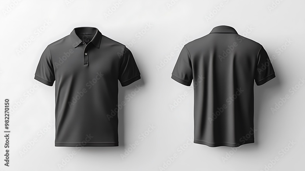 Black Polo Shirt Mockup