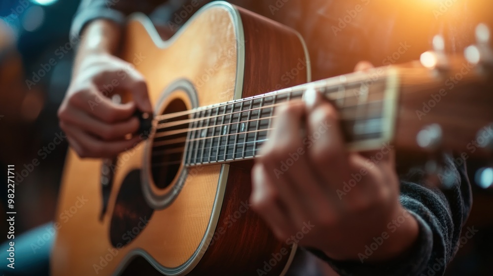 Obraz premium Acoustic Guitar Playing