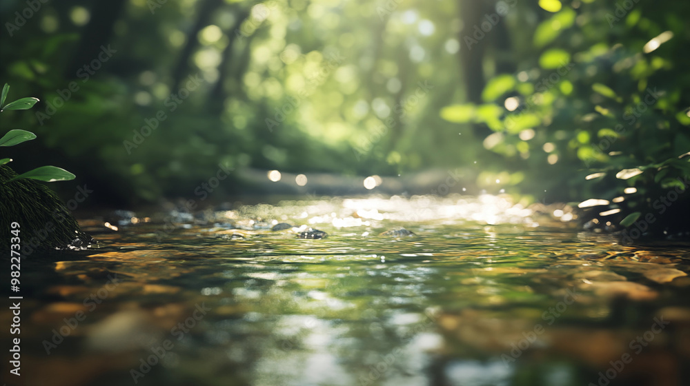Fototapeta premium beautiful clear stream 