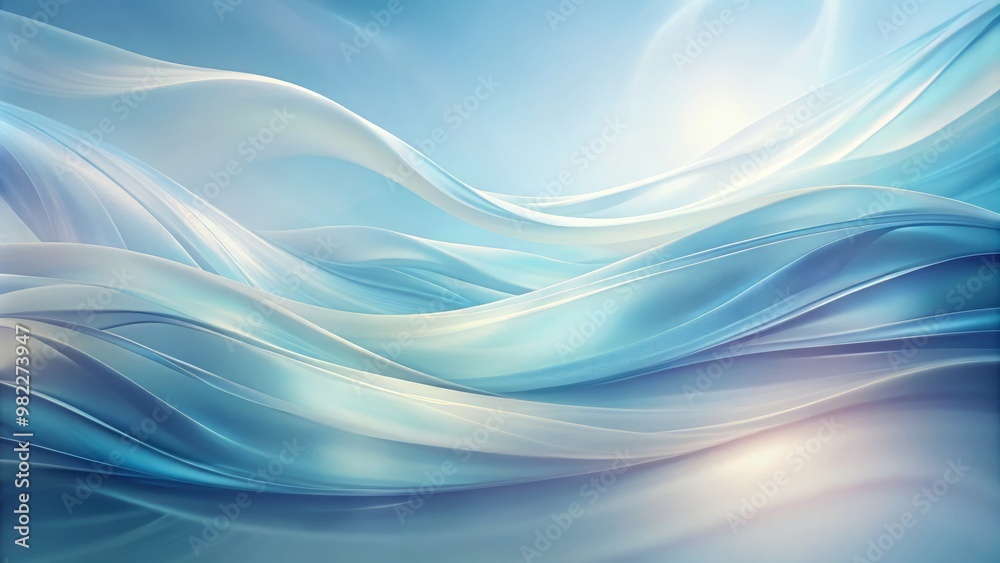 Fototapeta premium A soothing symphony of soft pastel blue, where gentle undulations evoke feelings of tranquility and peacefulness.