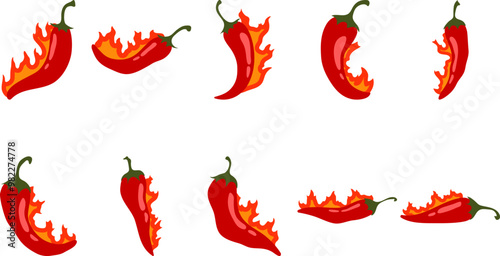 Spicy Chili with Flame
